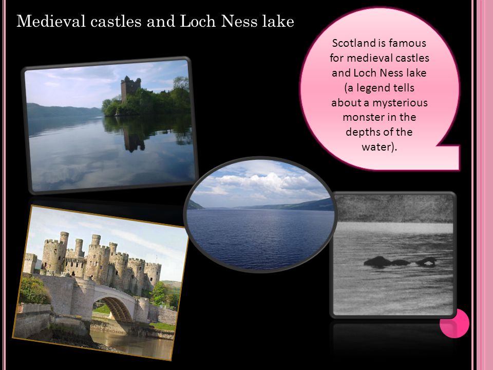 Medieval castles and Loch Ness lake