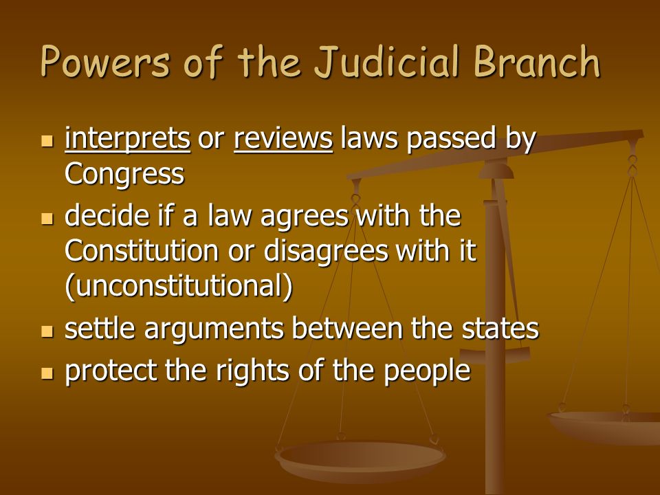 Powers of the Judicial Branch