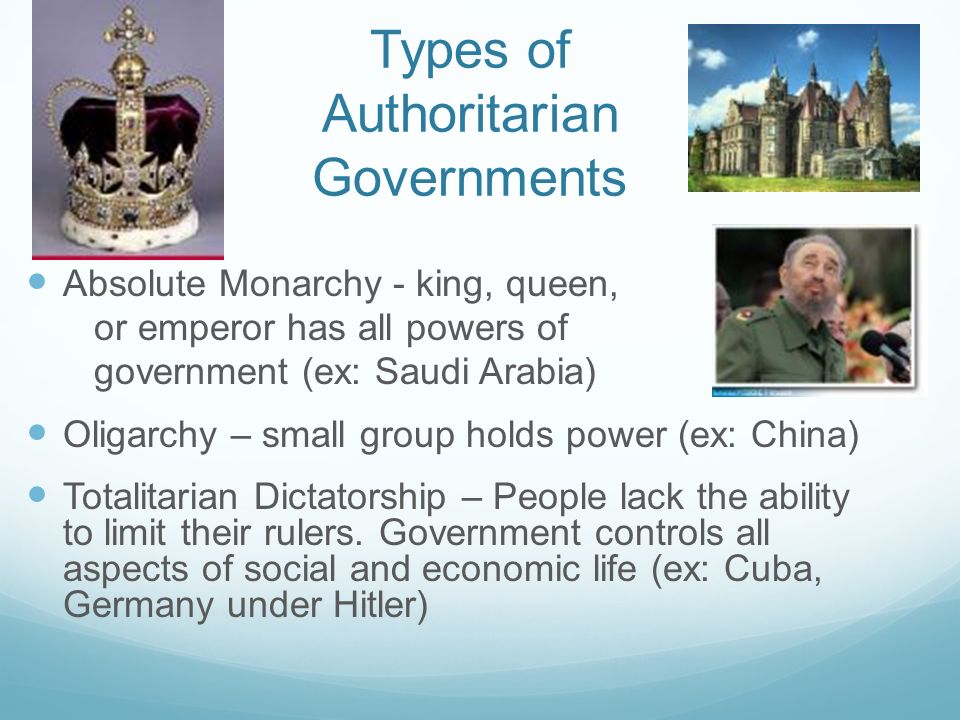 Types of Authoritarian Governments