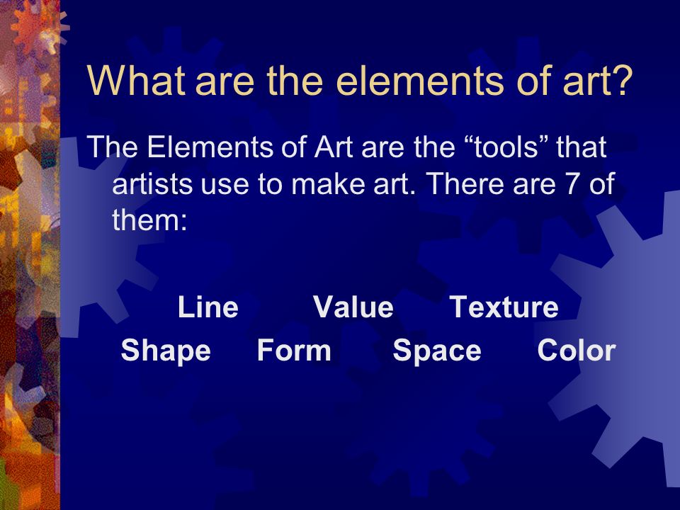 What are the elements of art