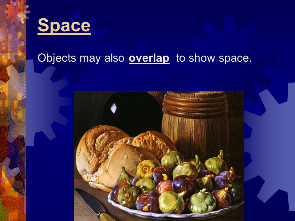Space Objects may also overlap to show space.