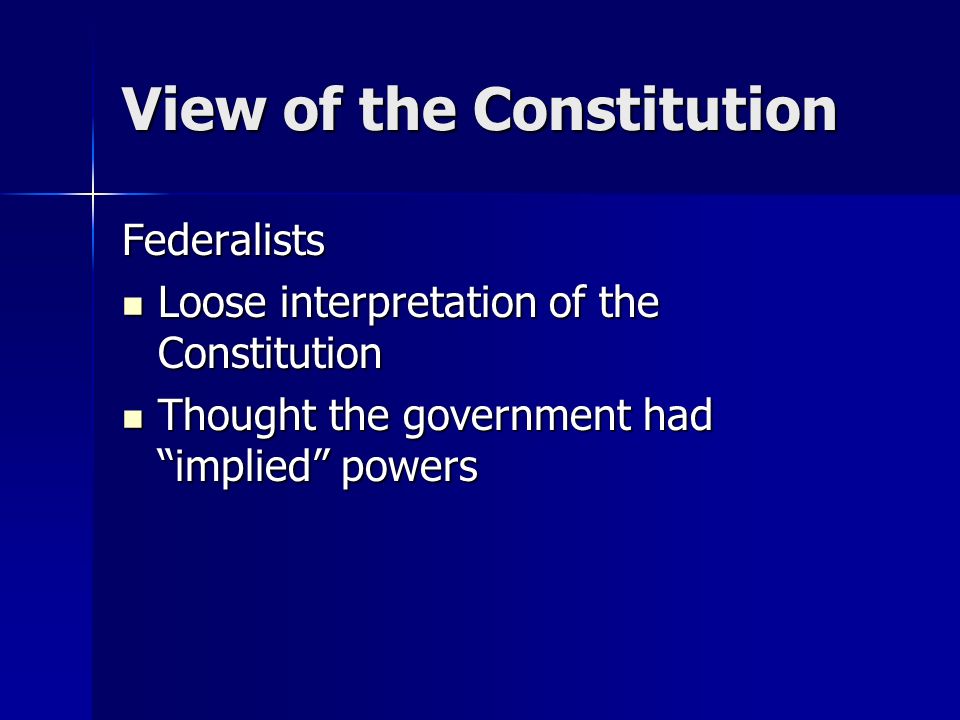 View of the Constitution