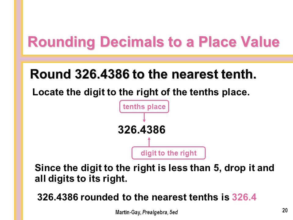 Rounding Decimals to a Place Value