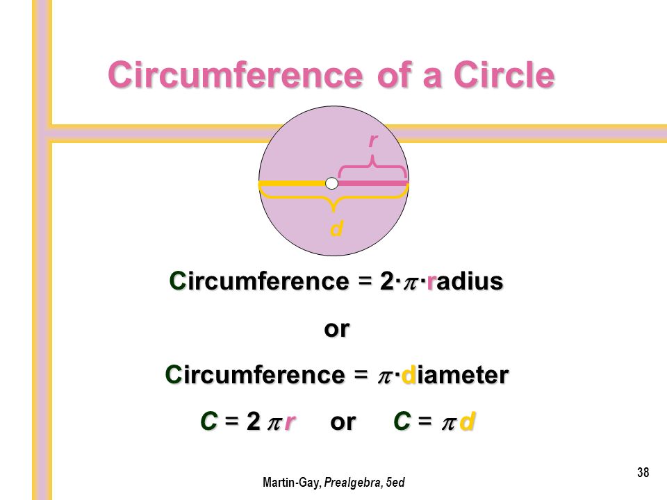 Circumference of a Circle Martin-Gay, Prealgebra, 5ed