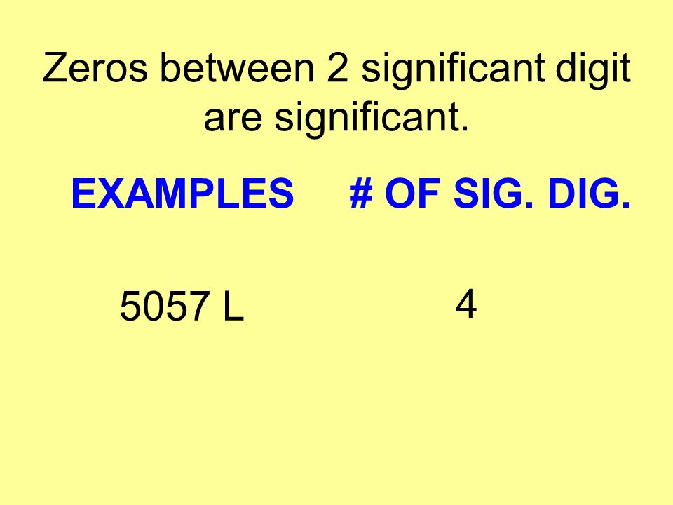 Zeros between 2 significant digit are significant.