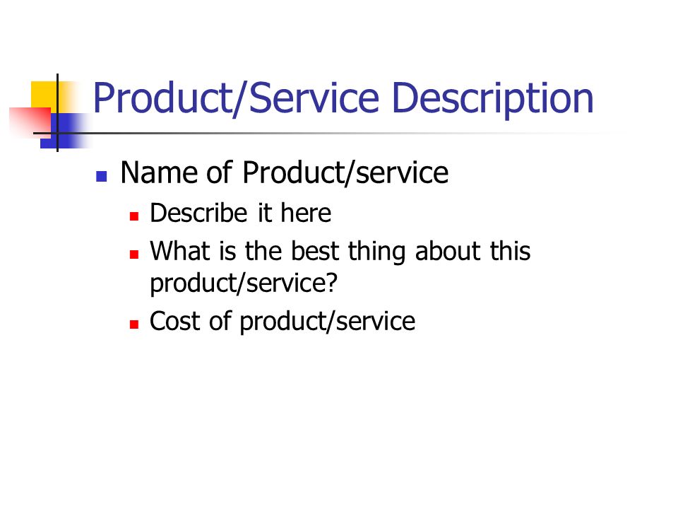 Product/Service Description