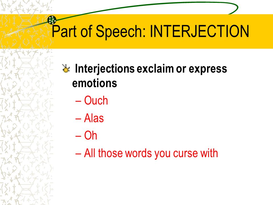 Part of Speech: INTERJECTION