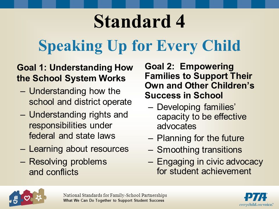 Standard 4 Speaking Up for Every Child