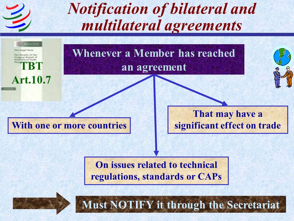 Notification of bilateral and multilateral agreements