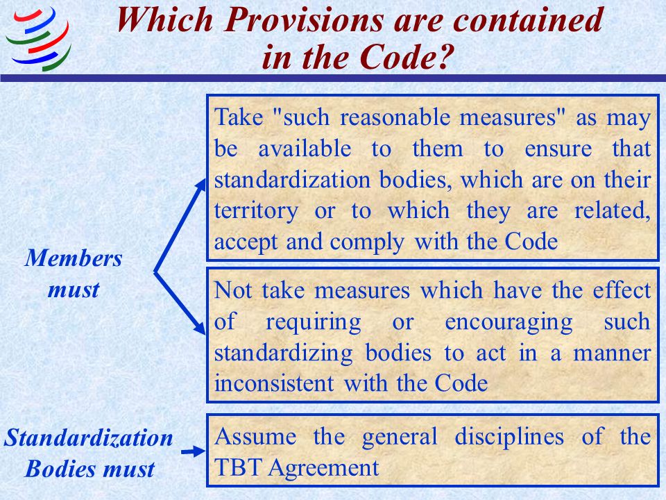 Which Provisions are contained in the Code