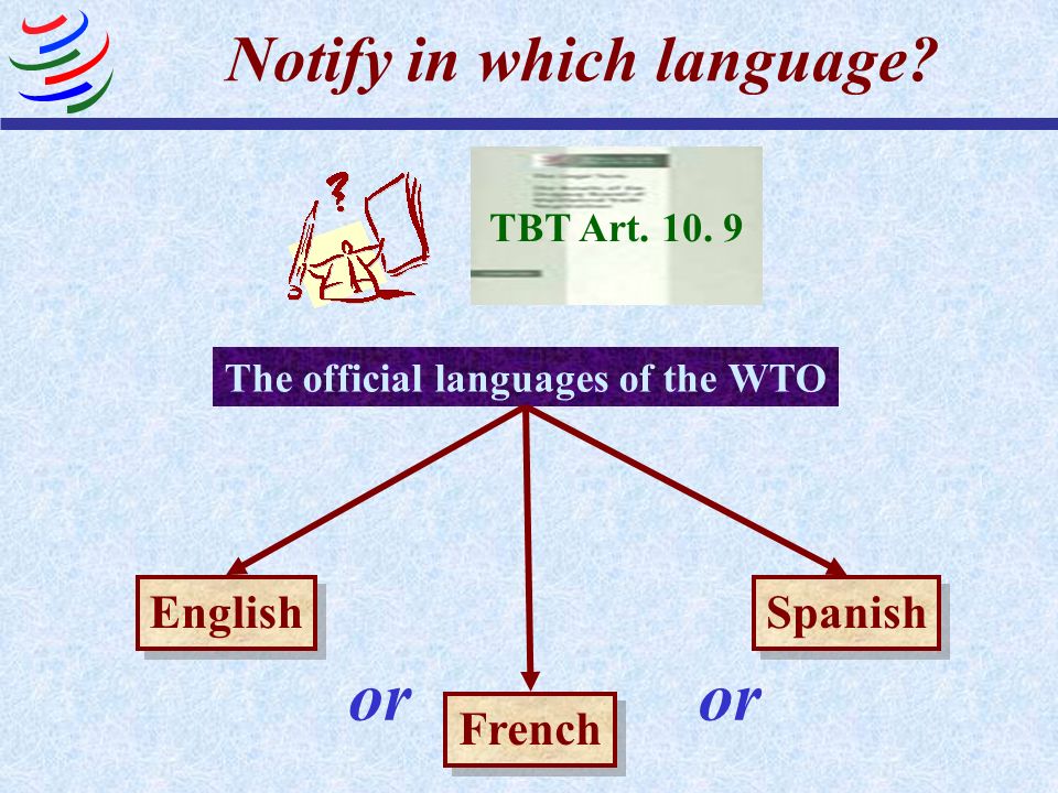 Notify in which language