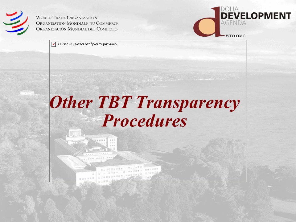 Other TBT Transparency Procedures