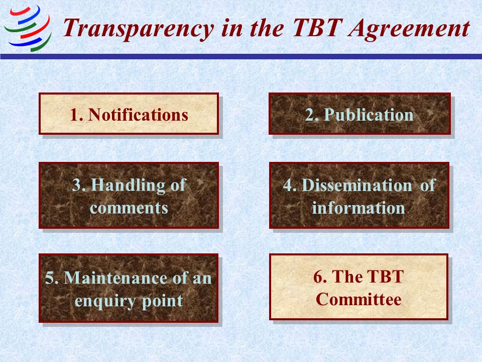 Transparency in the TBT Agreement