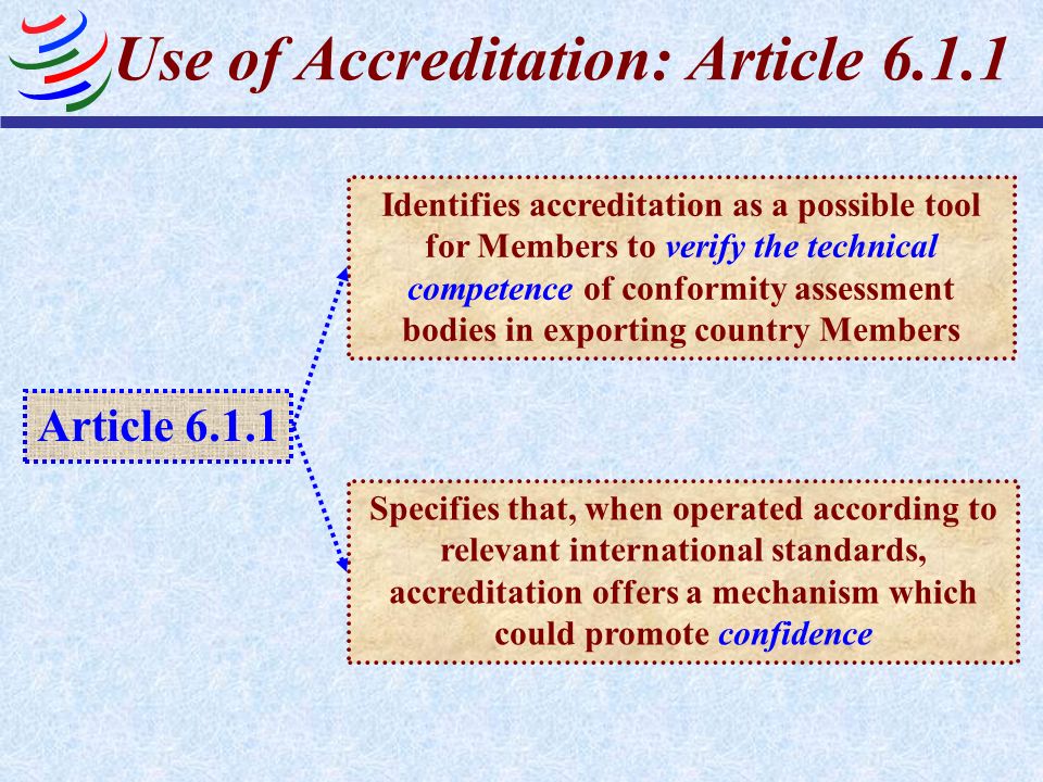 Use of Accreditation: Article 6.1.1