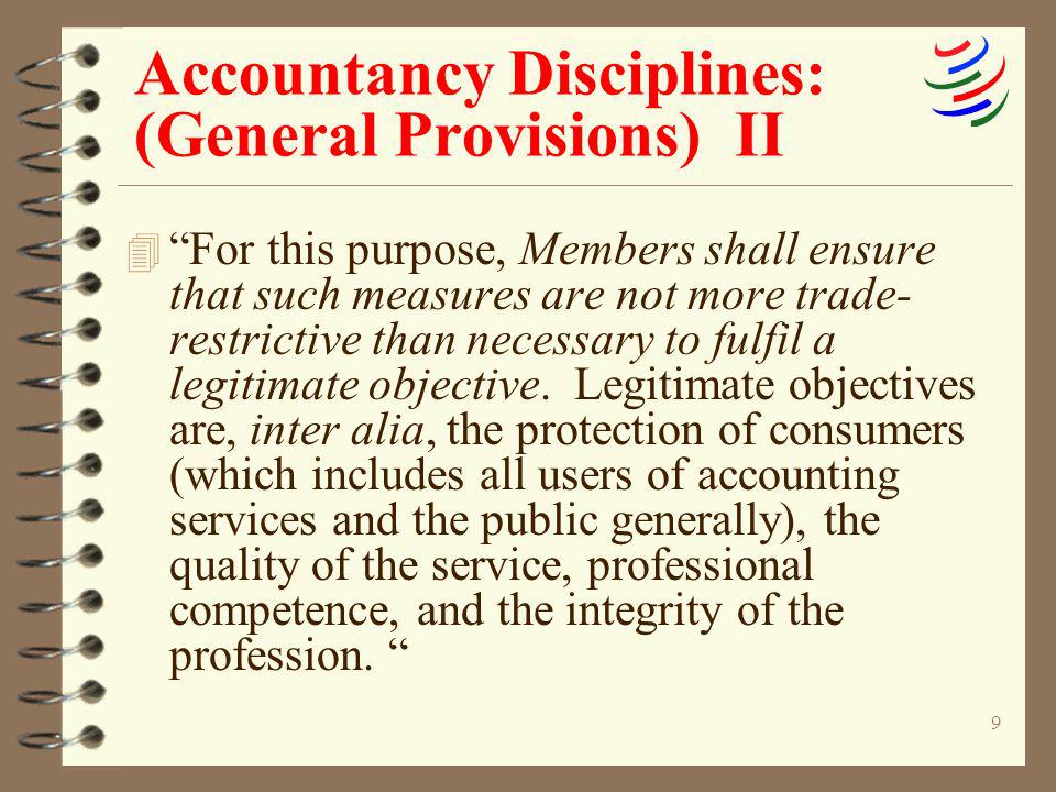 Accountancy Disciplines: (General Provisions) II