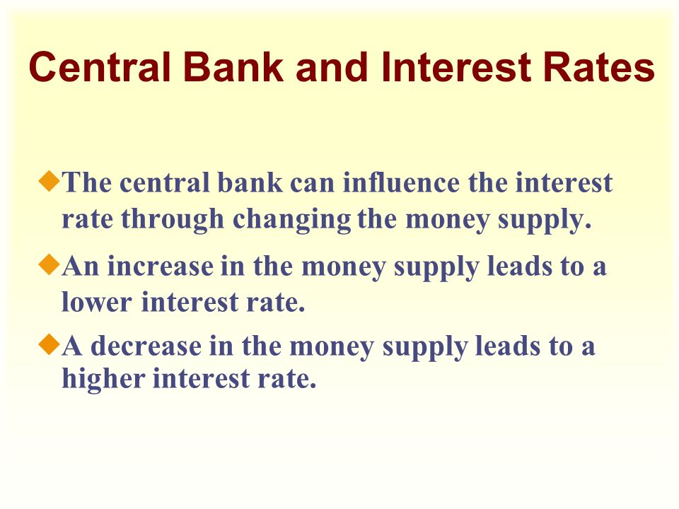 Central Bank and Interest Rates