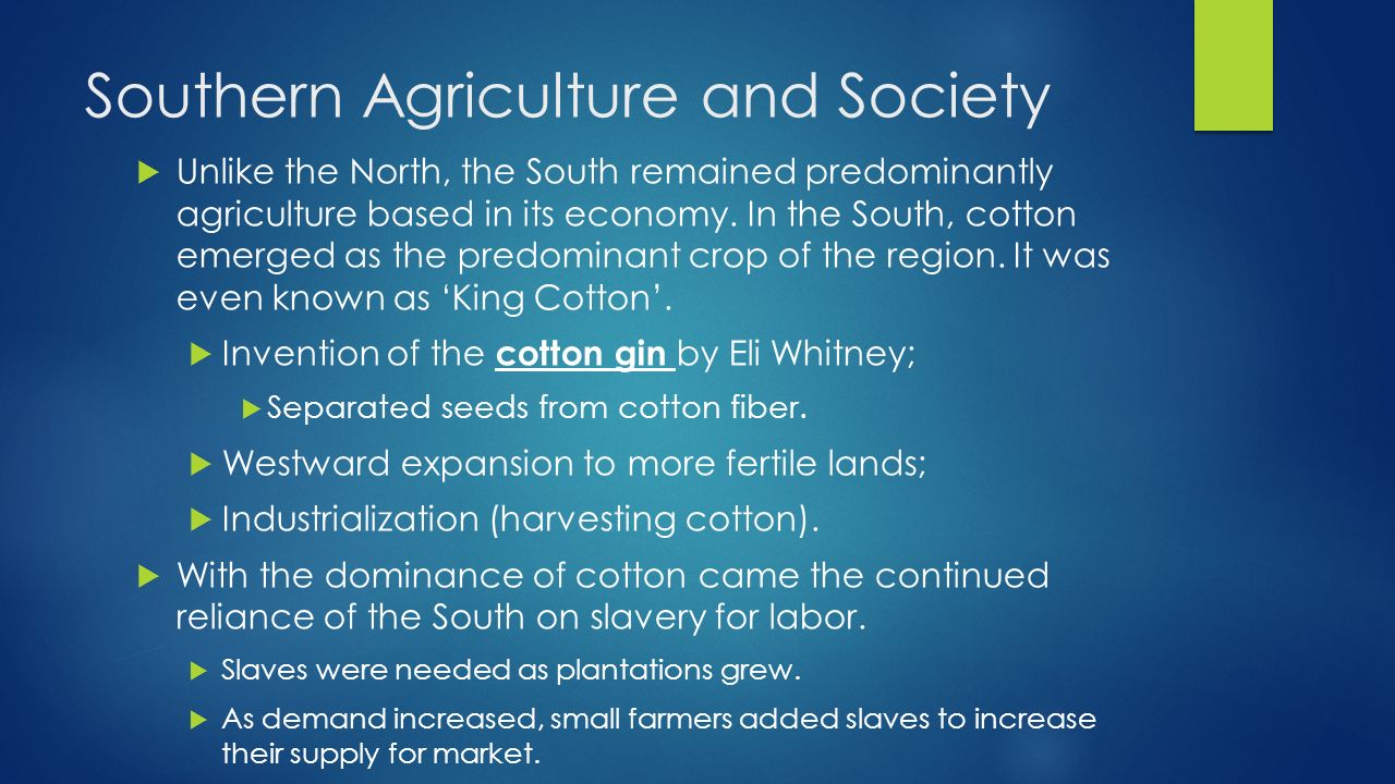 Southern Agriculture and Society