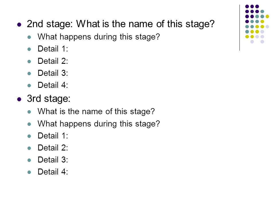 2nd stage: What is the name of this stage