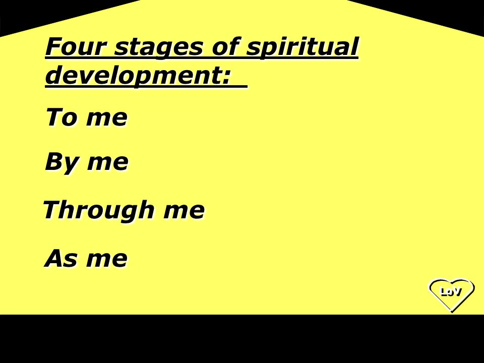 Four stages of spiritual development: