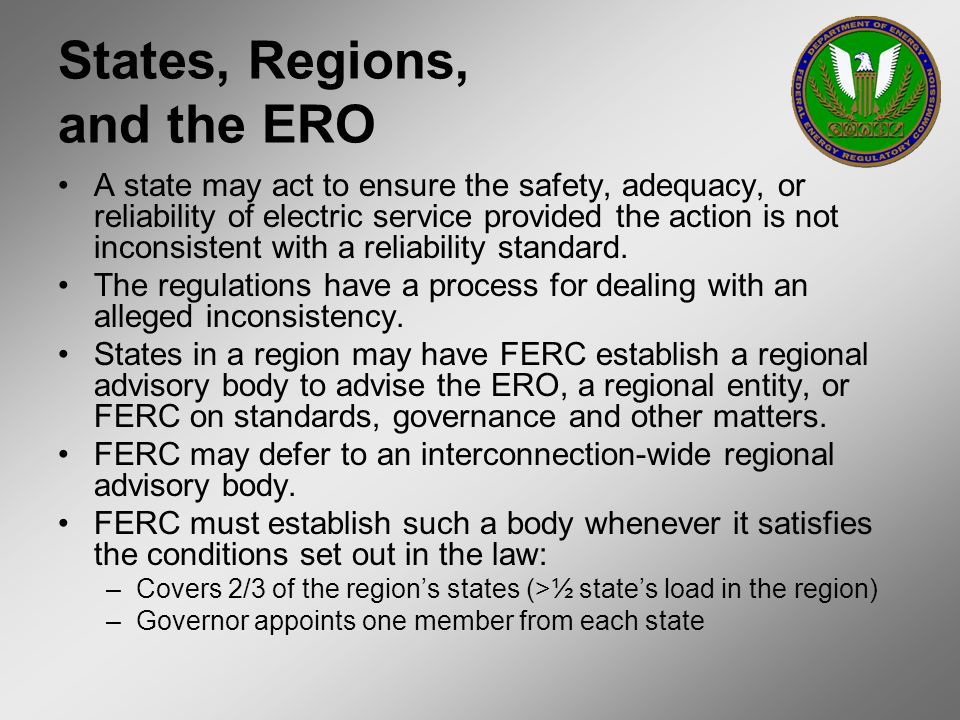 States, Regions, and the ERO