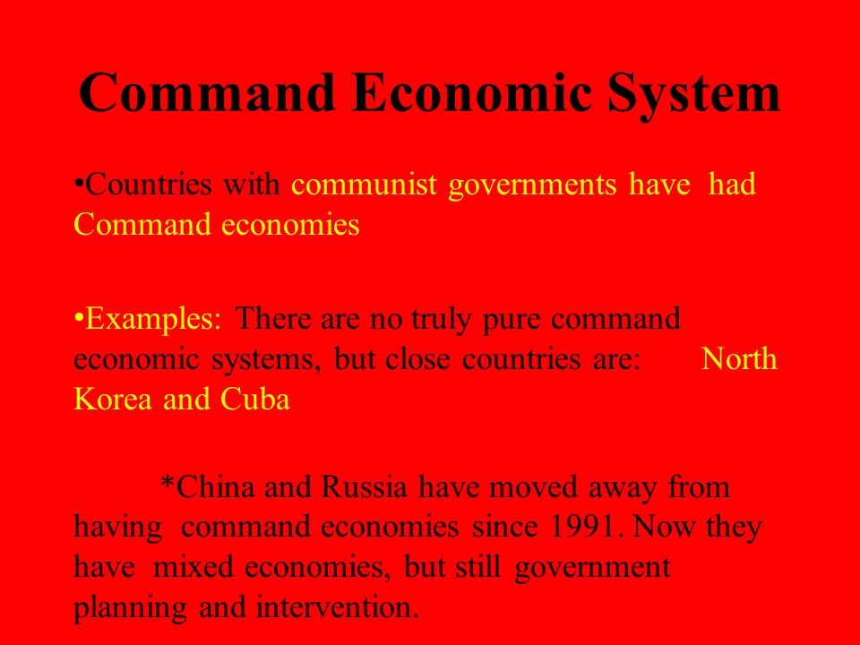 Command Economic System