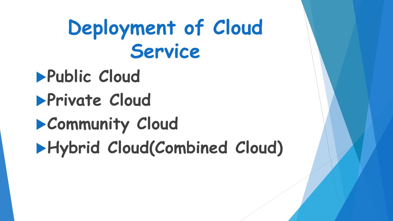 Deployment of Cloud Service