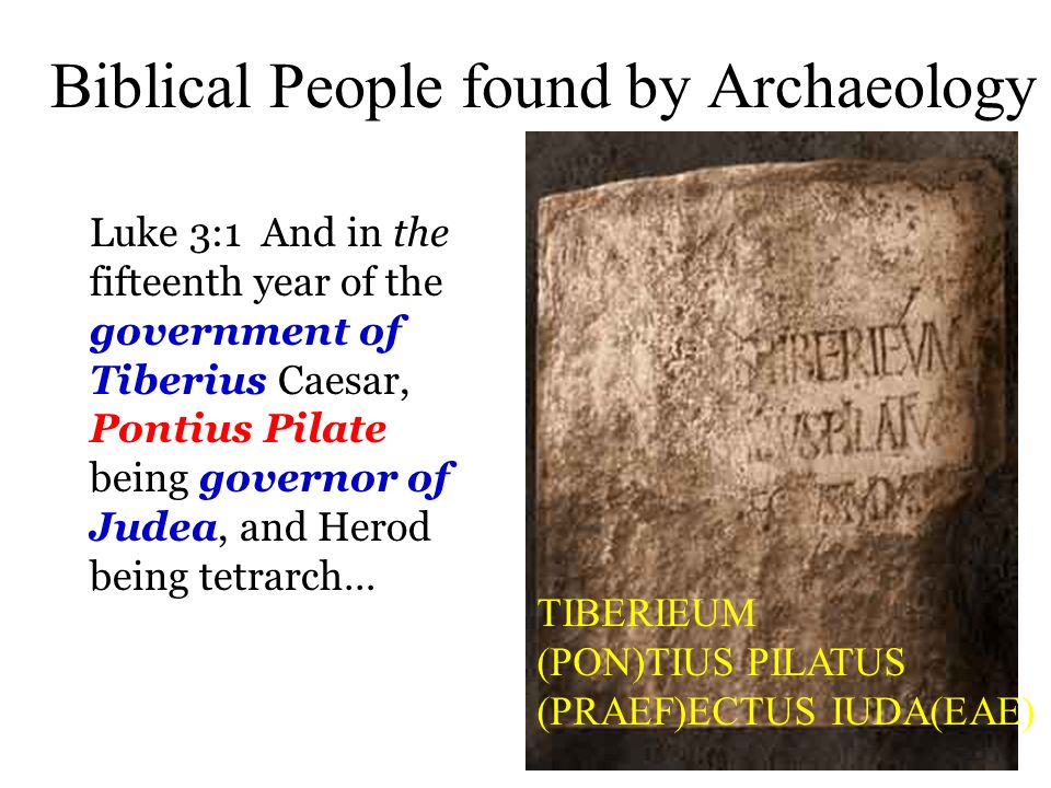 Biblical People found by Archaeology