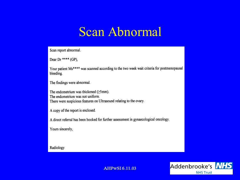 Scan Abnormal AHPwSI