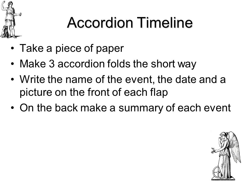 Accordion Timeline Take a piece of paper