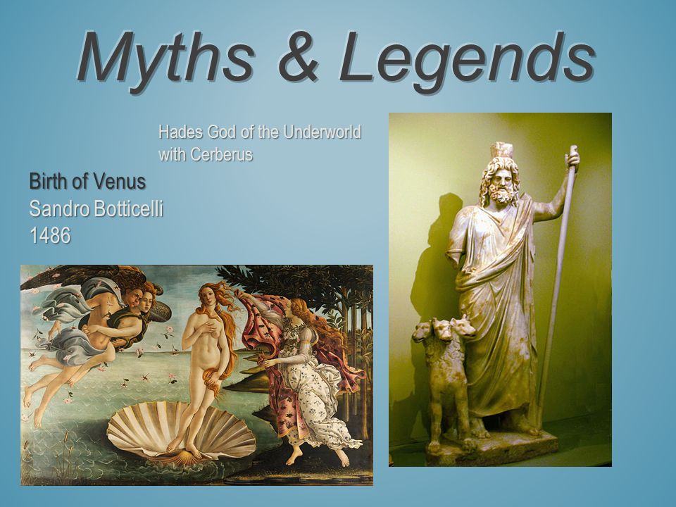 Myths & Legends Birth of Venus Sandro Botticelli 1486