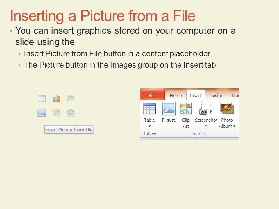 Inserting a Picture from a File