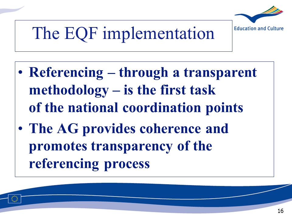 The EQF implementation