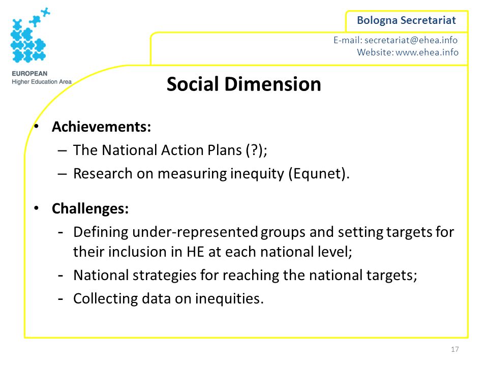 Social Dimension Achievements: The National Action Plans ( );