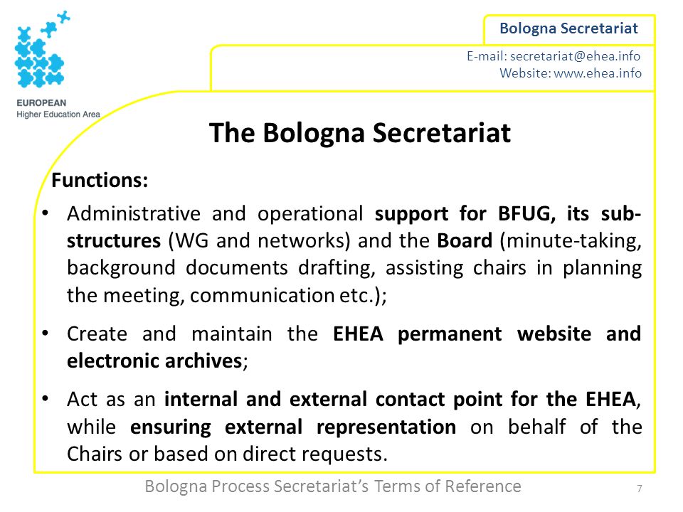 The Bologna Secretariat