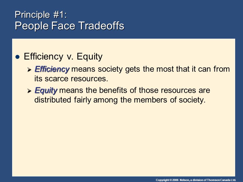 Principle #1: People Face Tradeoffs