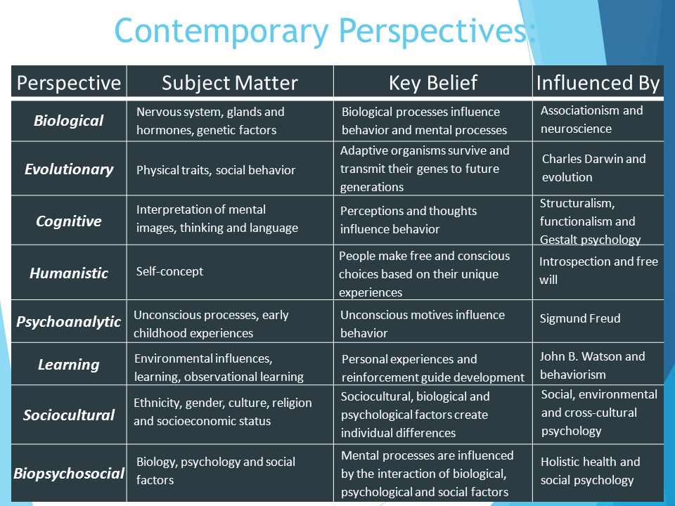 Contemporary Perspectives: