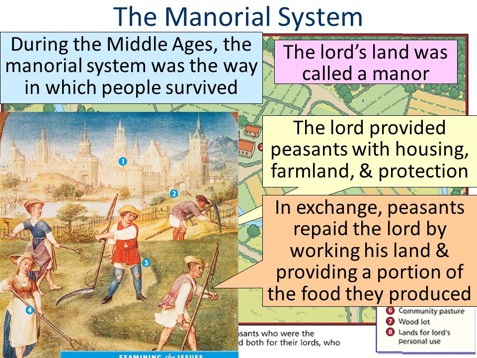 The Manorial System During the Middle Ages, the manorial system was the way in which people survived.
