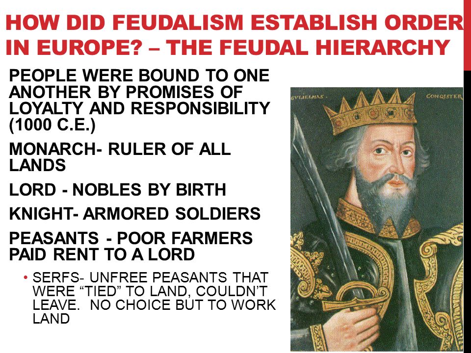 HOW DID FEUDALISM ESTABLISH ORDER IN EUROPE – The Feudal Hierarchy