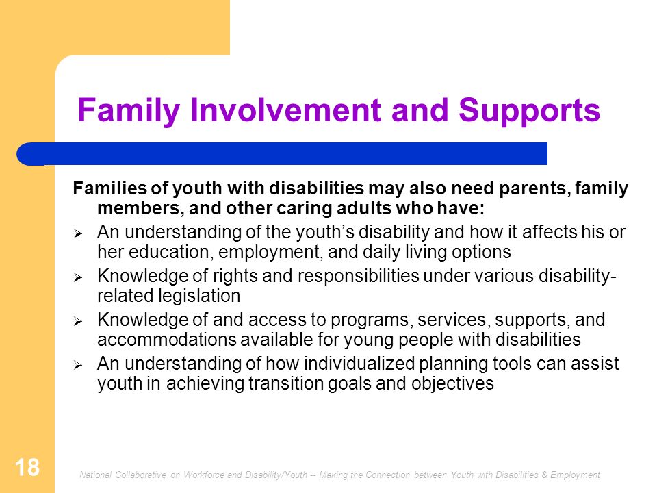 Family Involvement and Supports