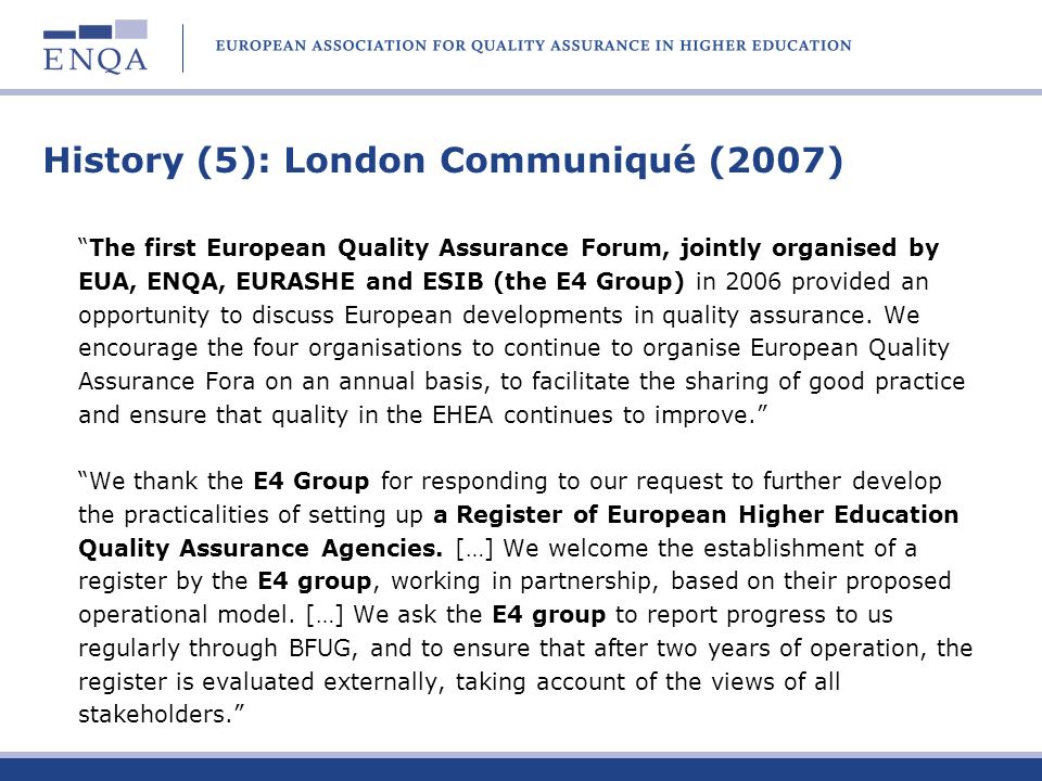 History (5): London Communiqué (2007)