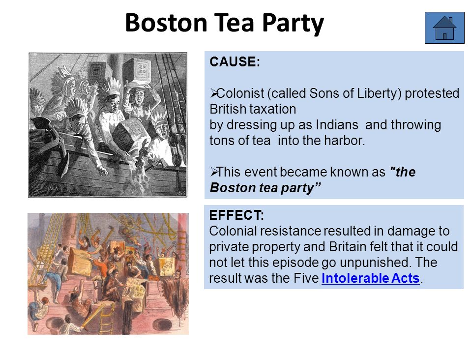 Boston Tea Party CAUSE: