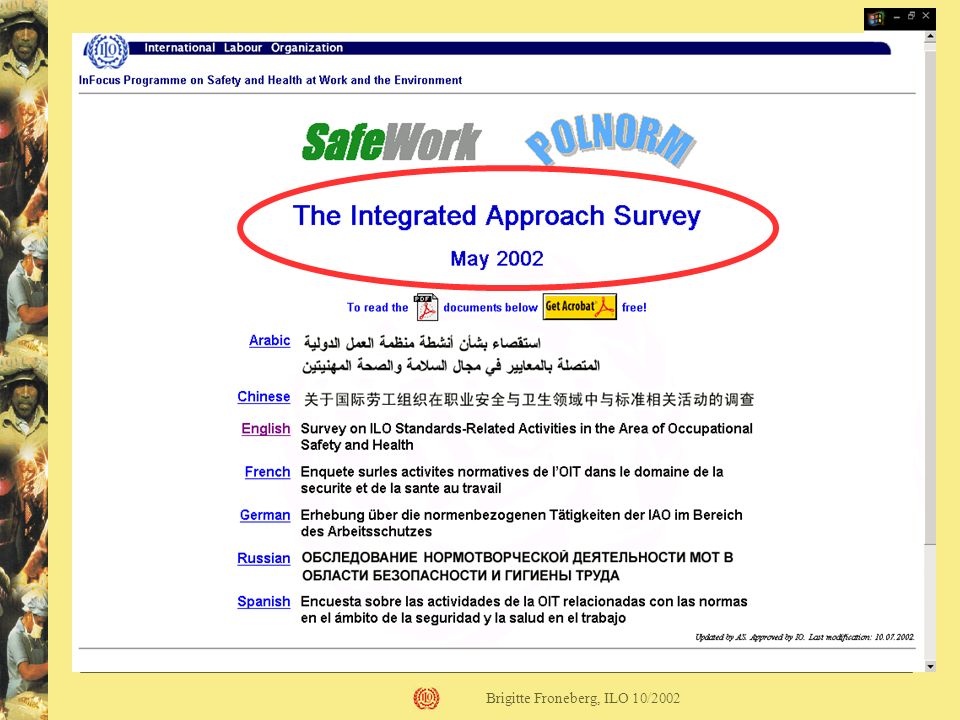 Intgrated Approach survey – SafeWork Website