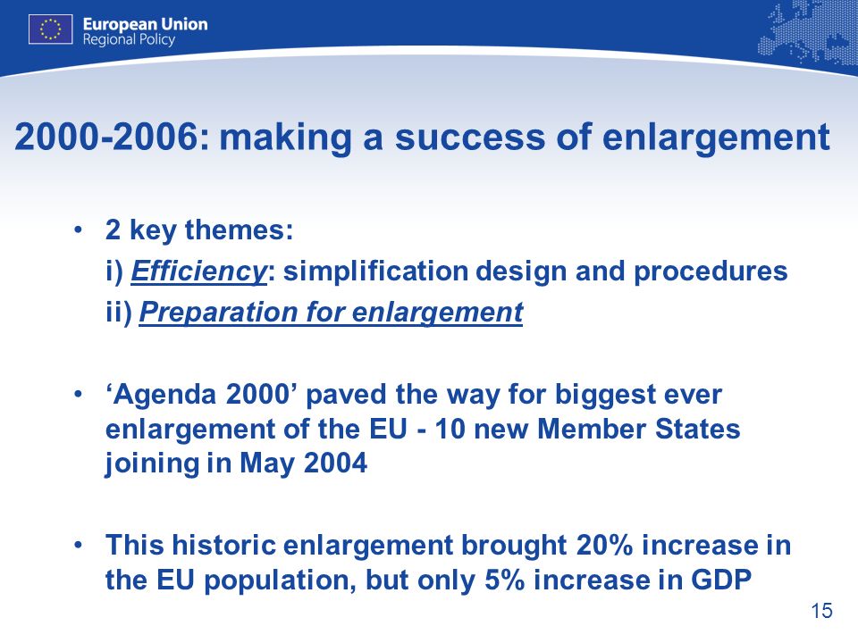 : making a success of enlargement