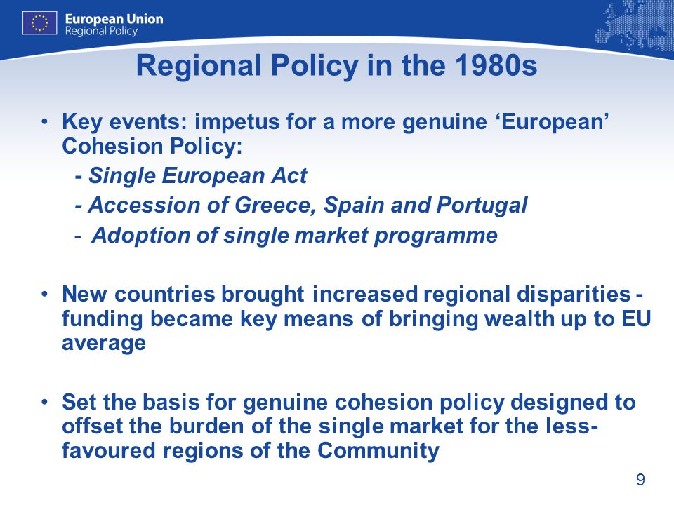 Regional Policy in the 1980s
