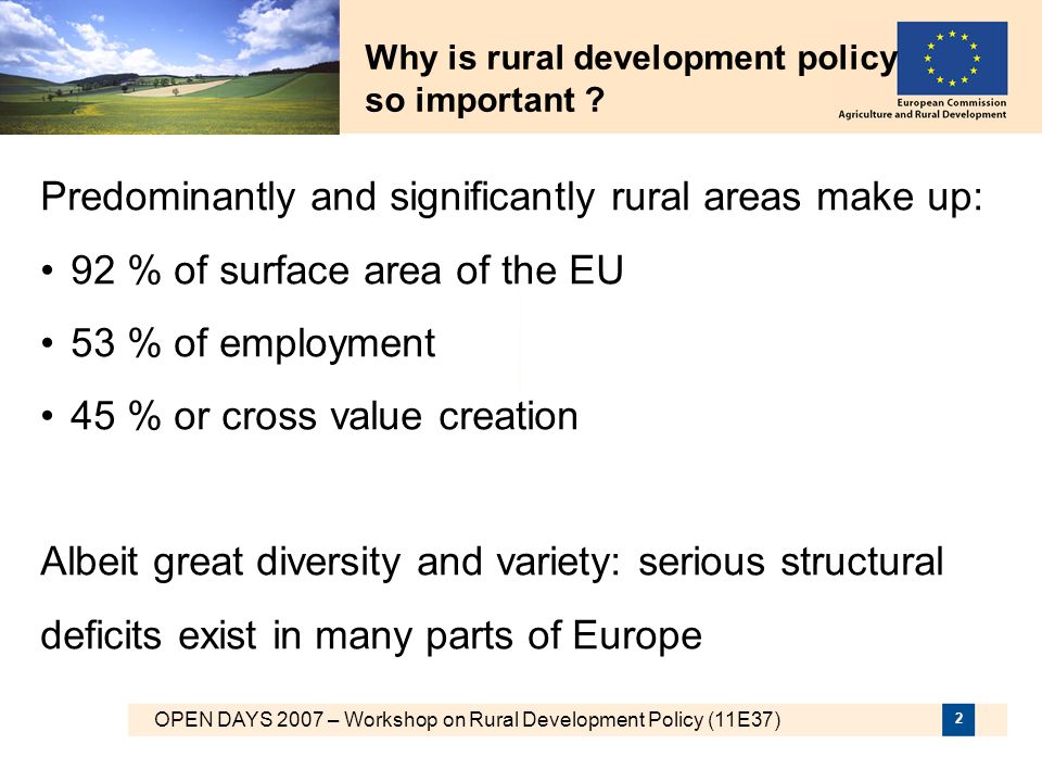 Why is rural development policy so important