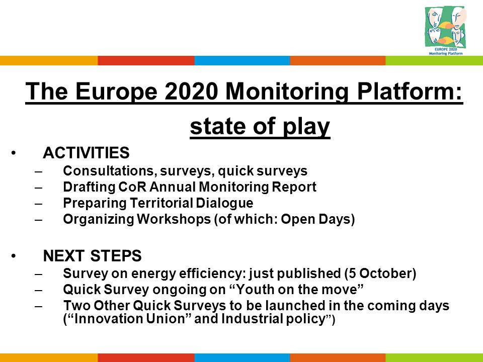 The Europe 2020 Monitoring Platform: state of play