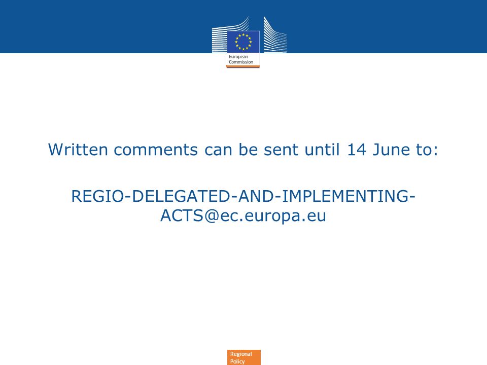 Written comments can be sent until 14 June to: