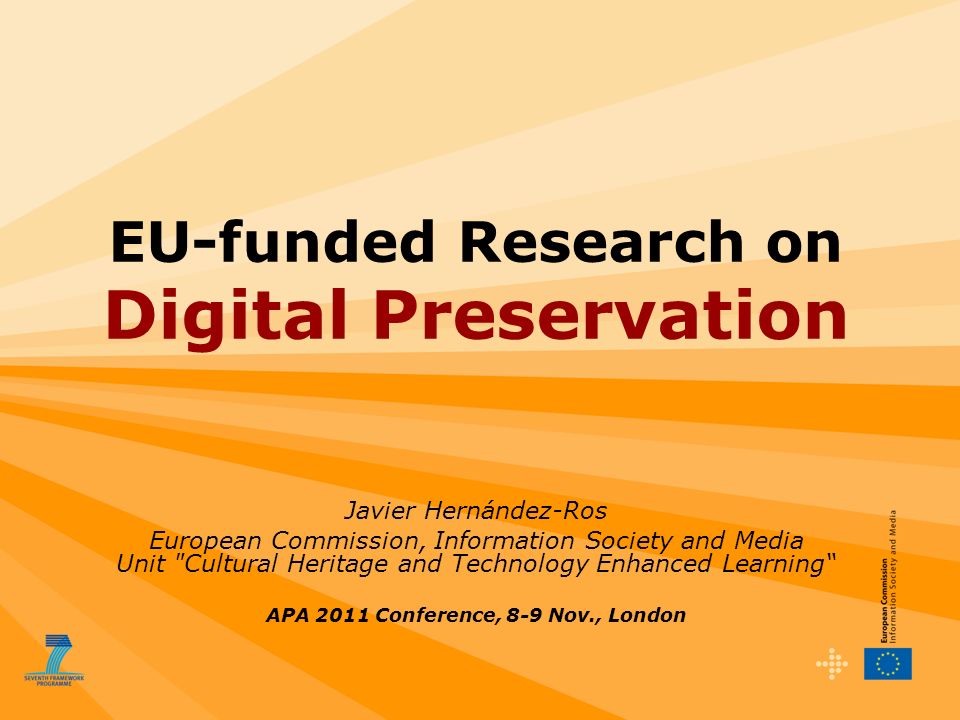 EU-funded Research on Digital Preservation