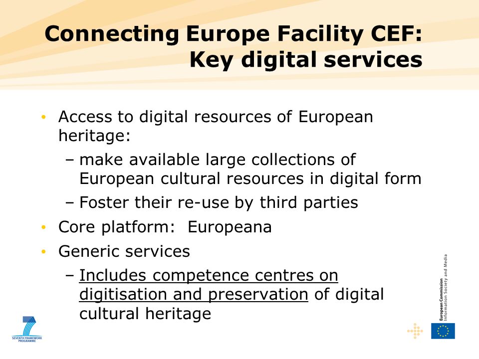 Connecting Europe Facility CEF: Key digital services