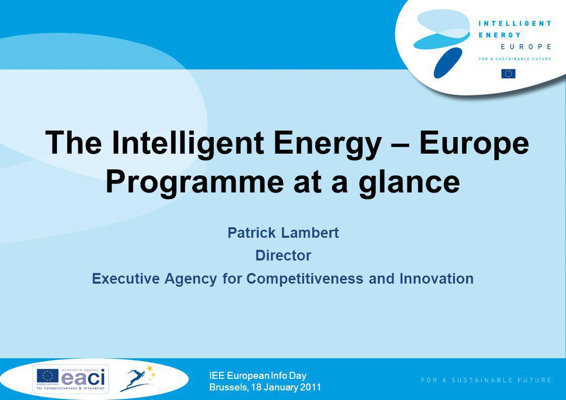 The Intelligent Energy – Europe Programme at a glance